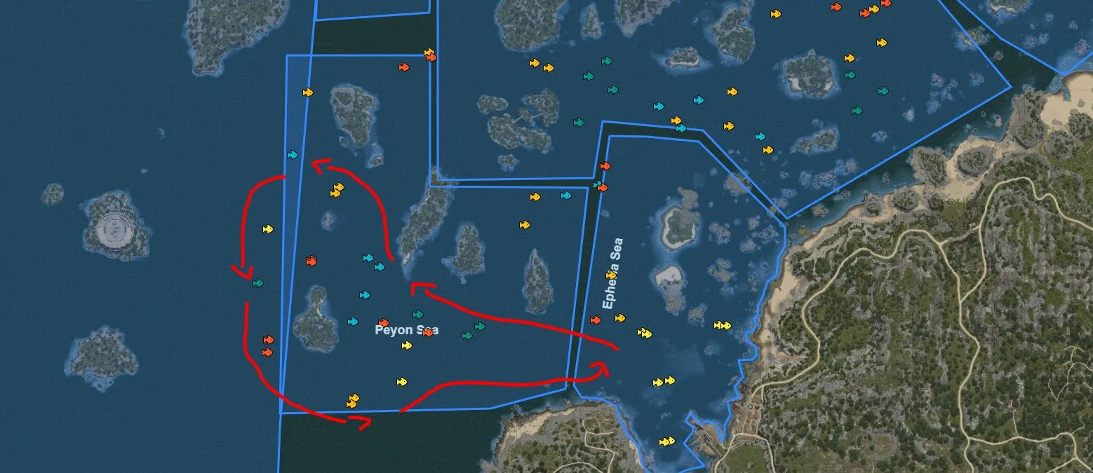 Gute Hotspot-Fishing Route in BDO