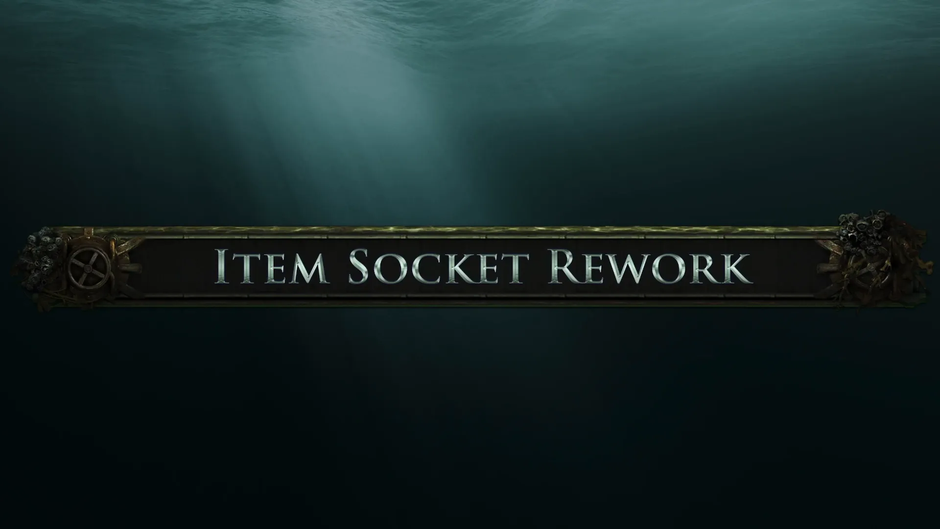 Titelkarte „Item Socket Rework“ aus dem Path of Exile 3.29 Reveal-Stream vor dem Meeresgrund-Look der neuen Liga.